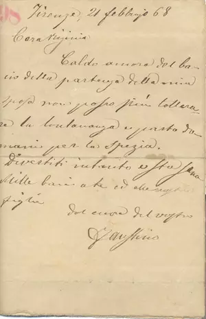 Lettera di Tanara alla moglie